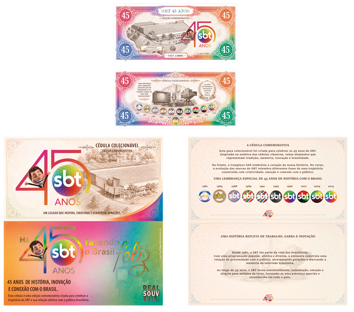 SBT celebra 45 anos com lançamentos de produtos especiais